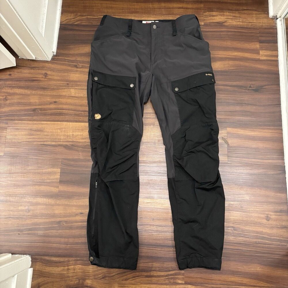 Fjallraven Women’s Sz US 12 EU 44 Keb Trousers G-1000 32 Inseam Black Cargo